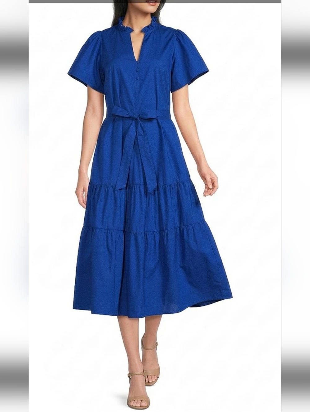 100% Cotton Midi Dress By Sugarlips, Size L